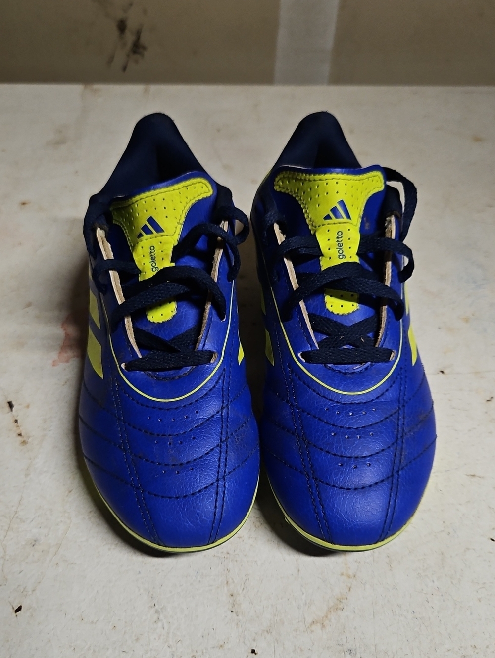 adidas Kids Royal Blue & Neon Yellow Soccer Cleats
